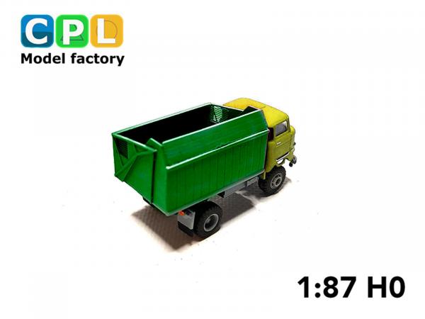 IFA W50LA ND mit Schwerhäckselaufbau SHA16 Oschatz Var. 4 beige gruen